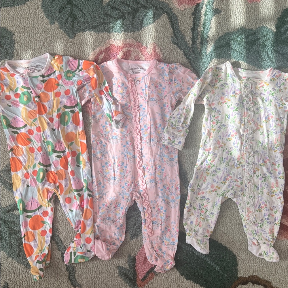 BUNDLE Magnetic Me Colorful Fruit and Floral Kids Footies